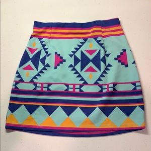 Fab’rik. Aztec. Stretchy. Skirt. Size S.
